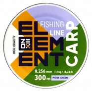 Волосінь на вудлище, ZEOX Element Carp Moss Green, 300м, перетин 0,256мм